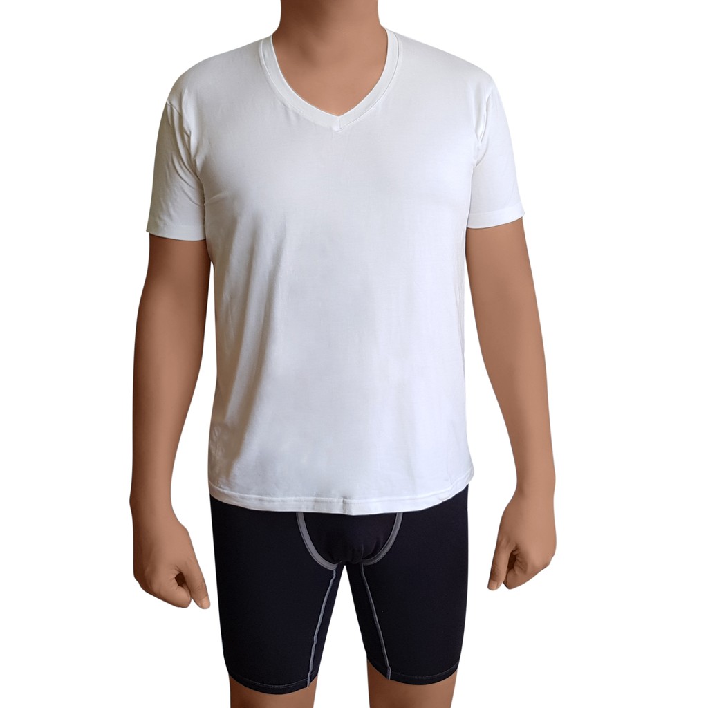 Áo thun nam cổ trái tim có tay Voga vải cao cấp Modal