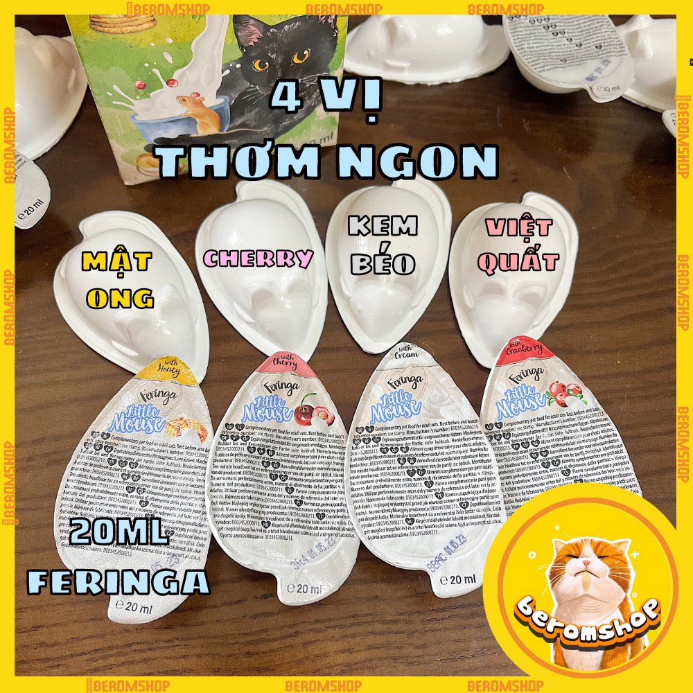 SỮA CHO MÈO FERINGA VỊ TRÁI CÂY HÌNH CHUỘT 20ML NHẬP ĐỨC GIÁ CỰC RẺ