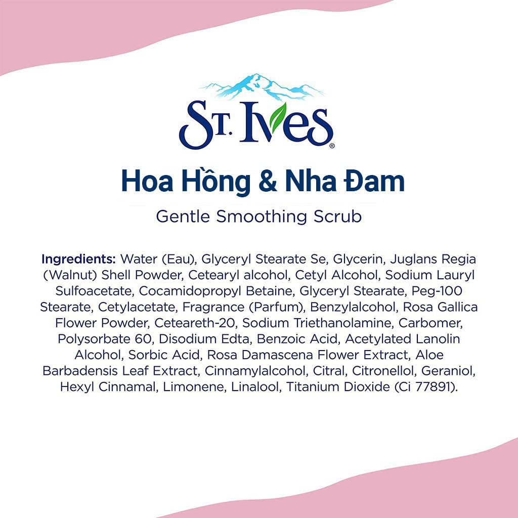 Sữa Rửa Mặt St.Ives Tẩy Tế Bào Chết Chiết Xuất Hoa Hồng & Nha Đam - Skinfa