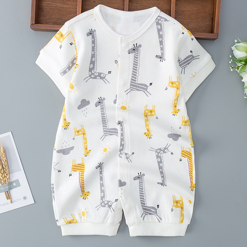 Baby Romper Jumple Clothing Kids Cartoon Printing Short Sleeves Pajamas Newborn Infant Cotton Clothes Babies' Fanshion Bodysuit Onesie