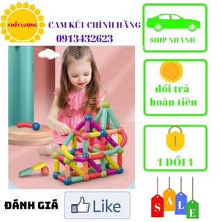 Xếp hình lắp ghép nam châm 25, 36, 42, 64 chi tiết nhựa abs nguyên sinh cao cấp