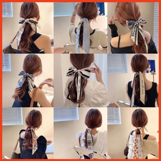 Khăn lụa đa năng buộc cổ buộc tóc buộc túi phong cách Hàn Quốc