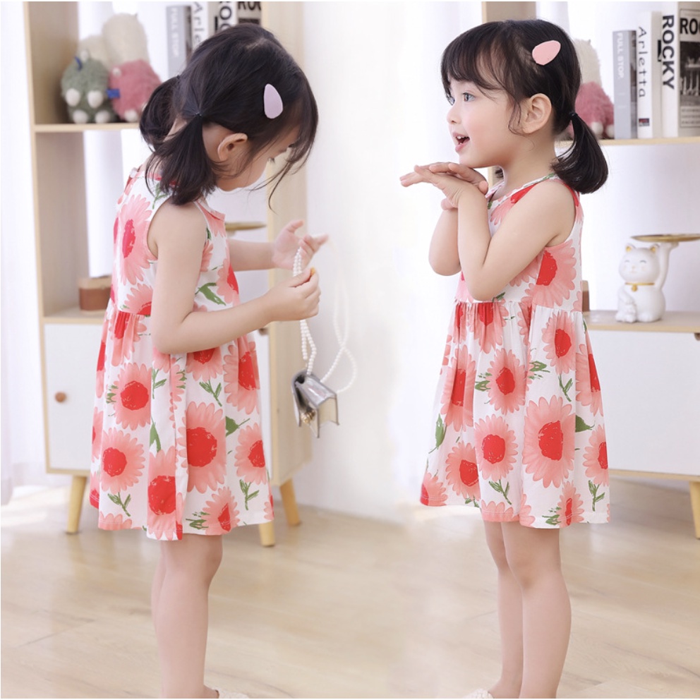 Váy lụa đũi mặc hè, váy bé gái,đầm bé gái mẫu mới hè thoáng mát