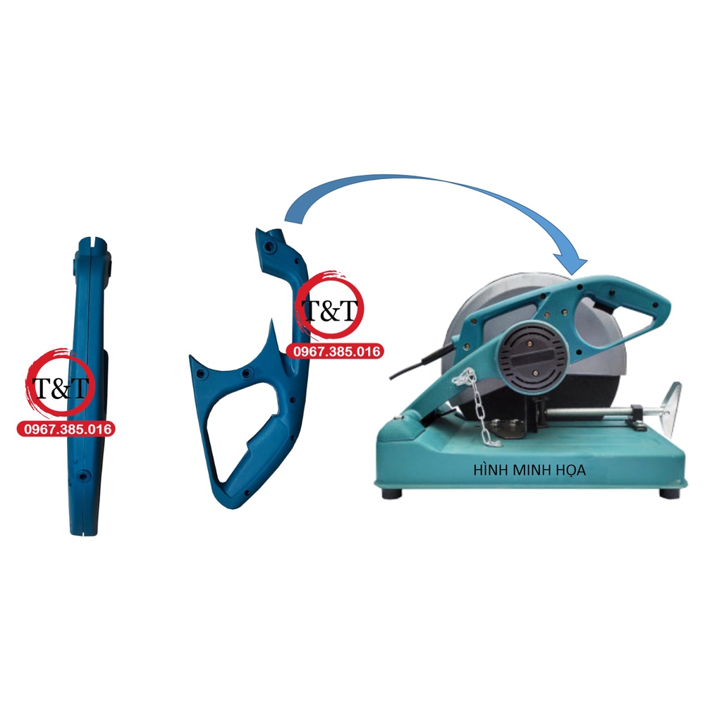 Tay nhựa máy cắt sắt, tay căt sắt cong, tay cầm máy cắt sắt, tay cắt sắt makita