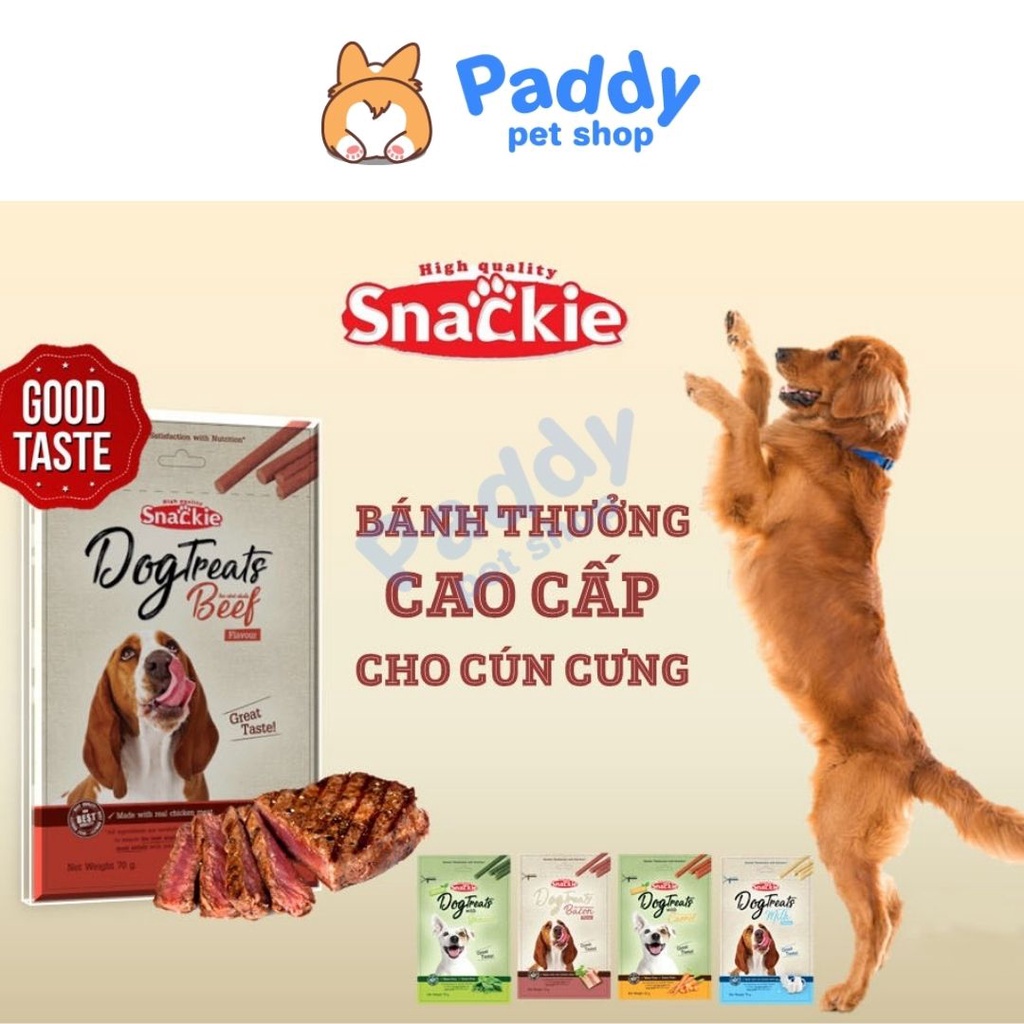 Que Snackie Jerky Thịt &amp; Rau Củ Cho Chó 70g