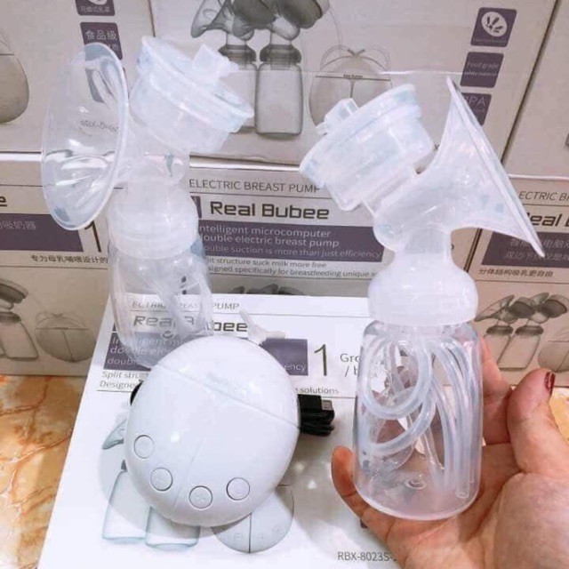 [ Chuyên Sỉ ] BQShop Máy hút sữa điện đôi Real Bubee