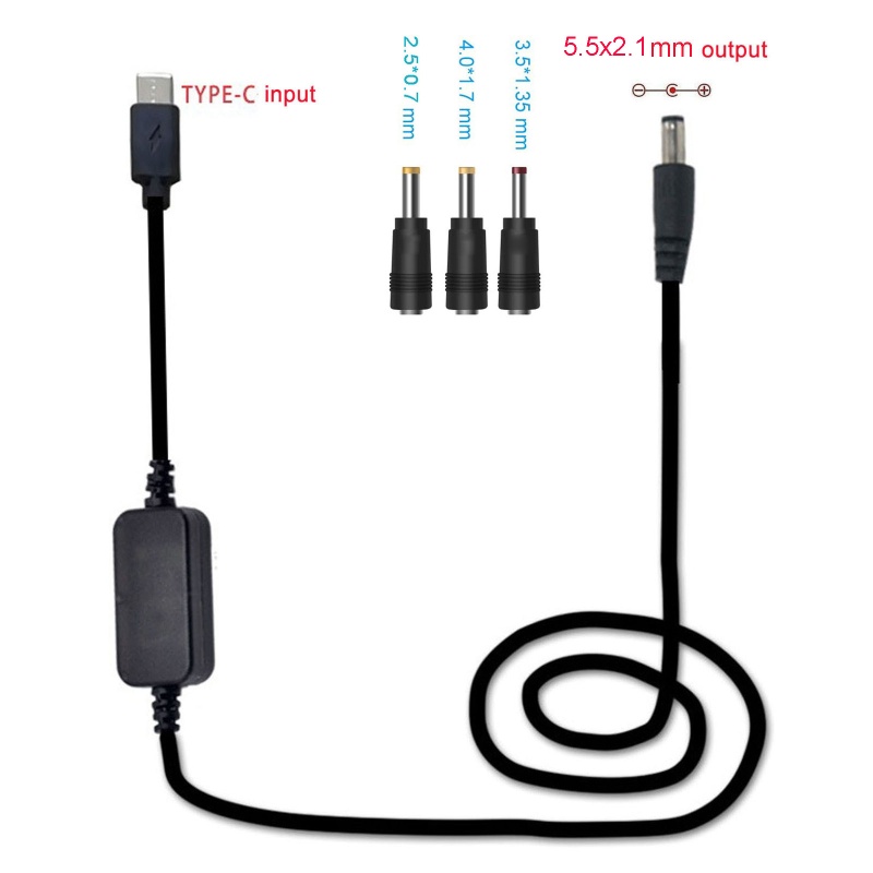 Dây Cáp Kết Nối Chuyển Đổi Nguồn Điện 12V / 20V 2.5 / 3.5 / 4.0 / 5.5mm Sang Type-C