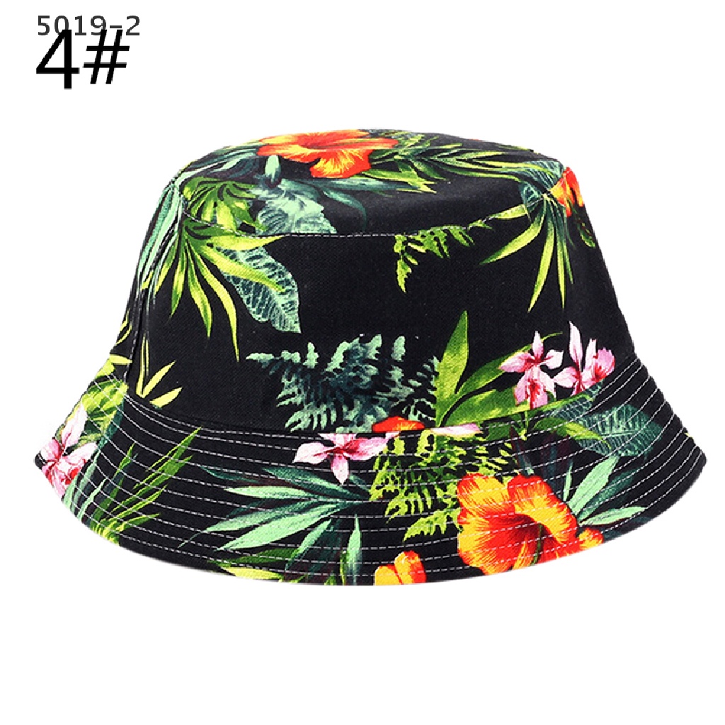 Mũ Bucket Chống Nắng Họa Tiết Hoa Phong Cách Unisex Mới Cho Nam Nữ Đi Câu Cá Săn Bắn Ngoài Trời