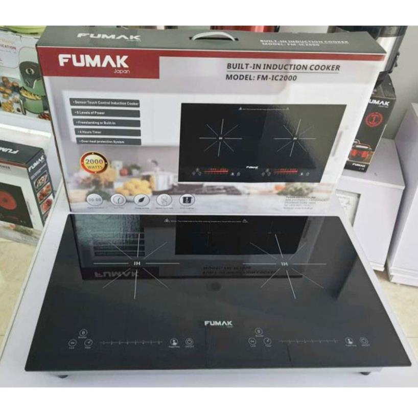 Bếp từ đôi Fumak, Bếp điện Từ Đôi Chính Hãng Nhật Bản Bảo Hành 24 Tháng, Lỗi đổi mới Trong Vòng 30 Ngày. FM-IC2000