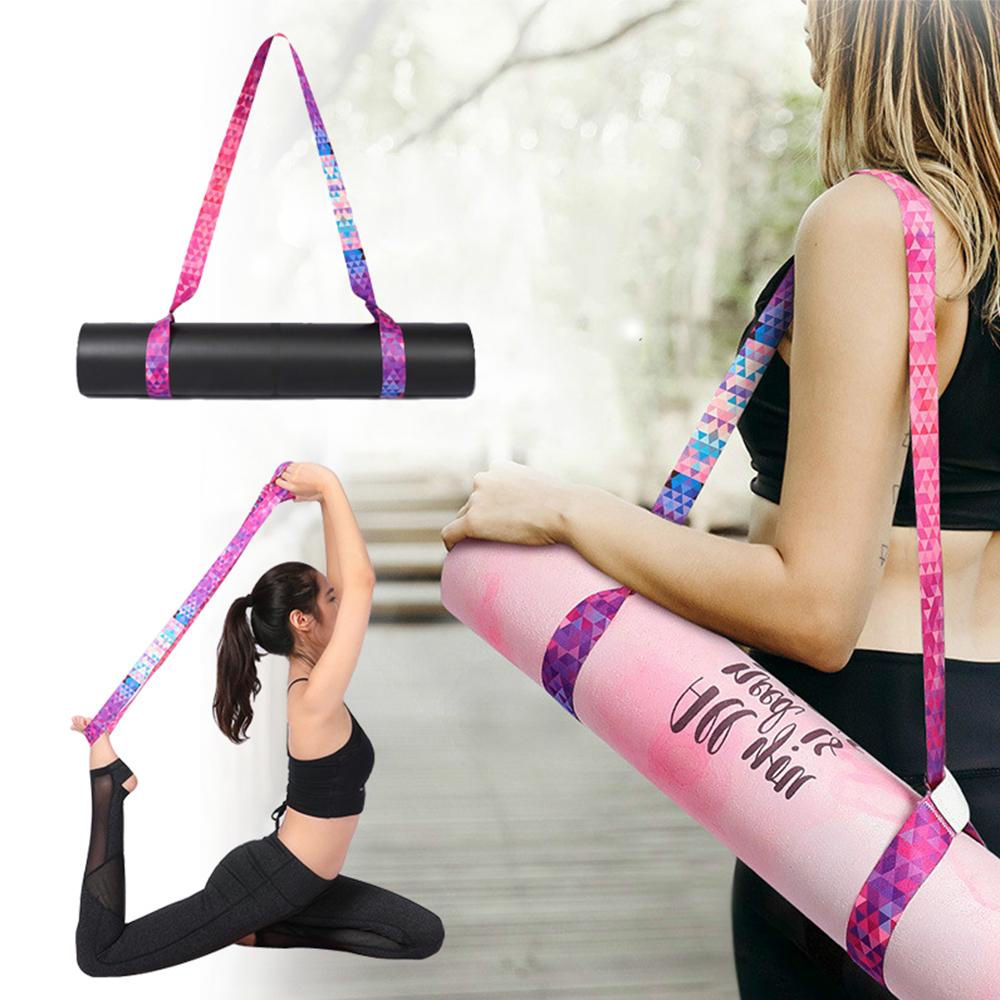 Dây Đeo Thảm Tập Yoga Bằng Cotton Co Giãn Điều Chỉnh Được