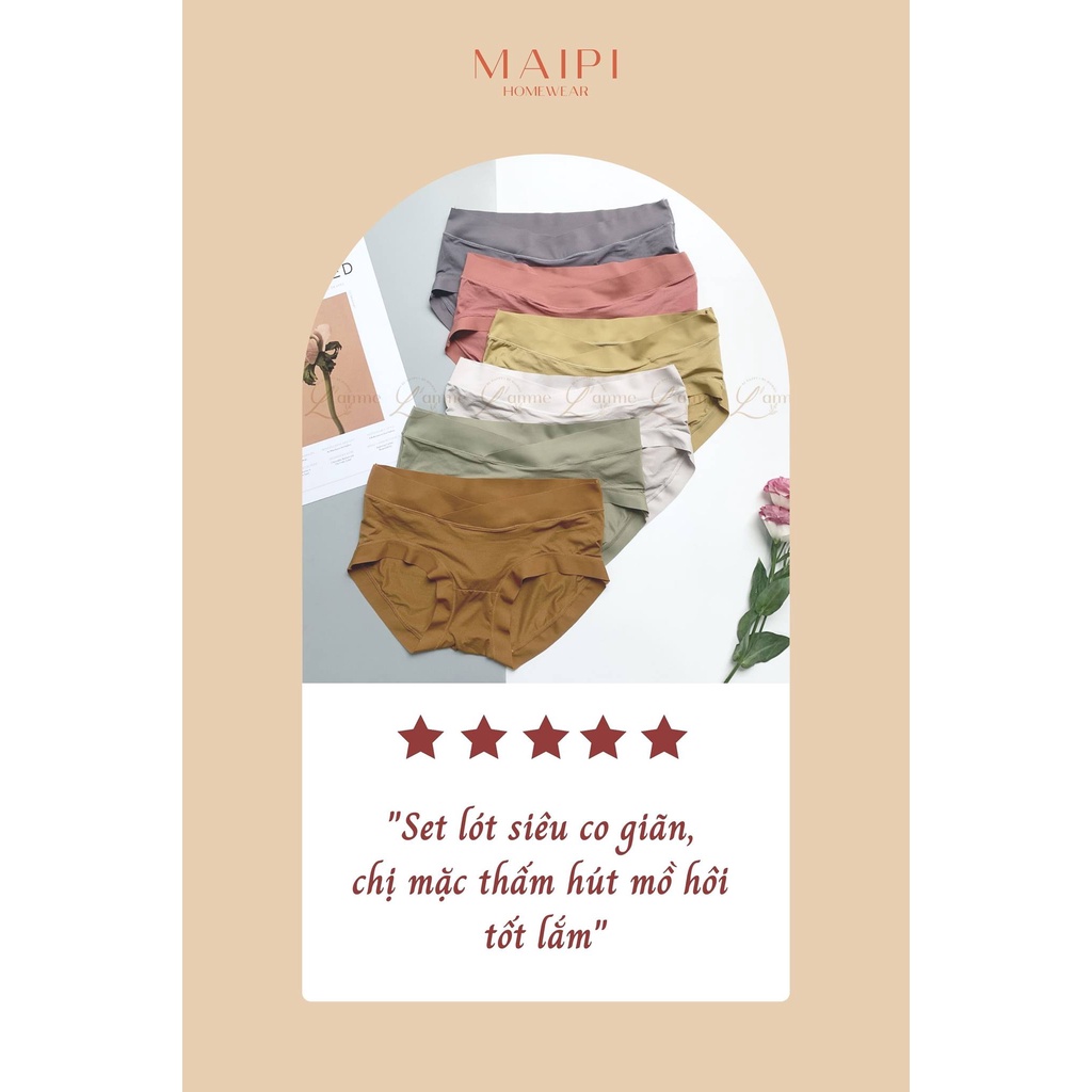 [Mã LT20 giảm 20K đơn 150K] Quần lót bầu chất liệu tơ lạnh mềm mại thoáng mát 6 màu by LAMME | BigBuy360 - bigbuy360.vn