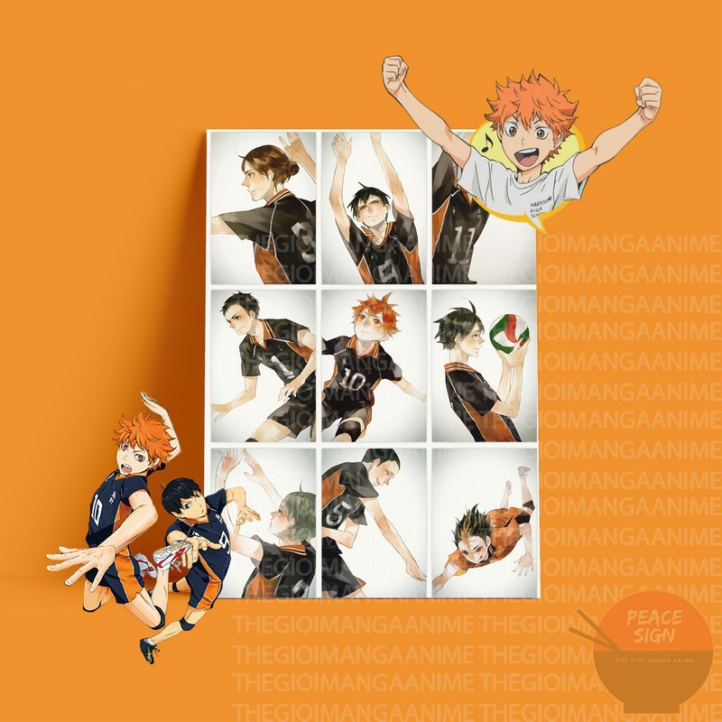 Tấm Postcard giấy 260gsm cao cấp HAIKYUU VUA BÓNG CHUYỀN A5 anime chibi ảnh đẹp nhiều mẫu