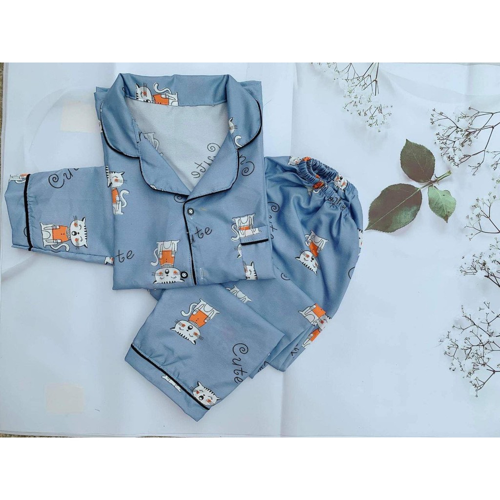 [FREESHIP] Đồ bộ mặc nhà Pijama tay ngắn quần dài chất vải kate thái 40-60kg