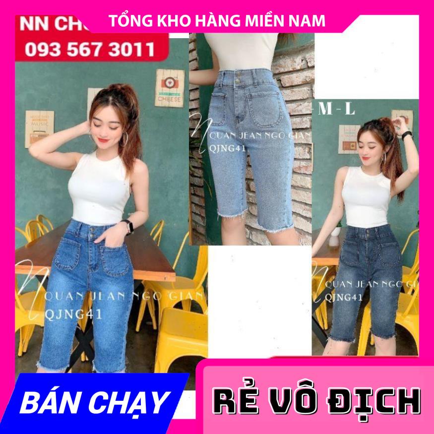 HÀNG ĐẸP - QUẦN JEAN NGỐ GIÃN ÔM BODY QJNG41 ⚡ẢNH THẬT⚡ QUẦN LỬNG ÔM BODY