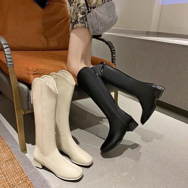 Giày Boot cao bồi đế 3cm