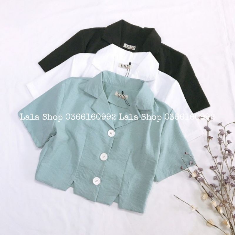 Áo Croptop Cổ Vest Lala Shop