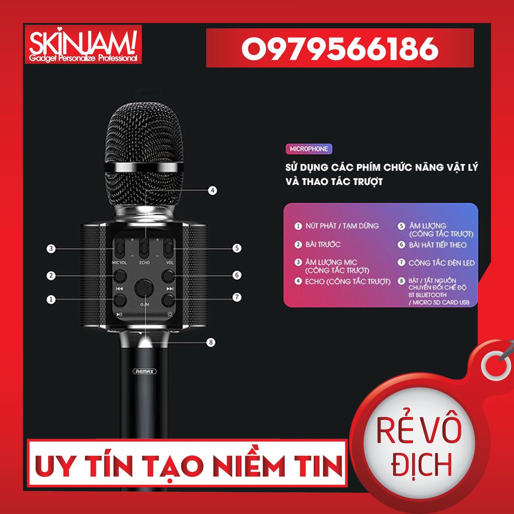 | Míc Hát Karaoke | Micro Cầm Tay Bluetooth K05 Remax Mới Nhất 2021