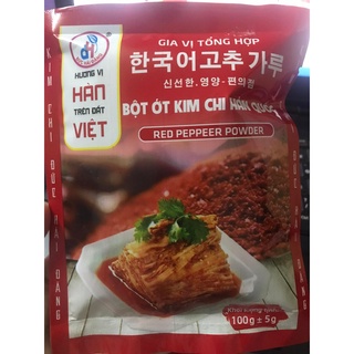 Bột Ơt Hàn Quốc làm kim chi -bột kim chi -bột làm kim chi gói 100g