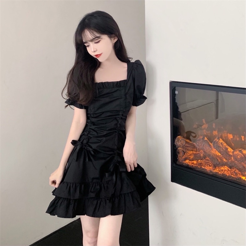 Đầm cổ u BRIE CLOTHING rút 2 bên - D193