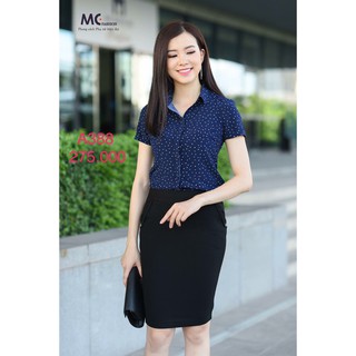 Áo Sơ Mi Họa Tiết (A388 Xanh Đen Lá Nhí) - Cty MC