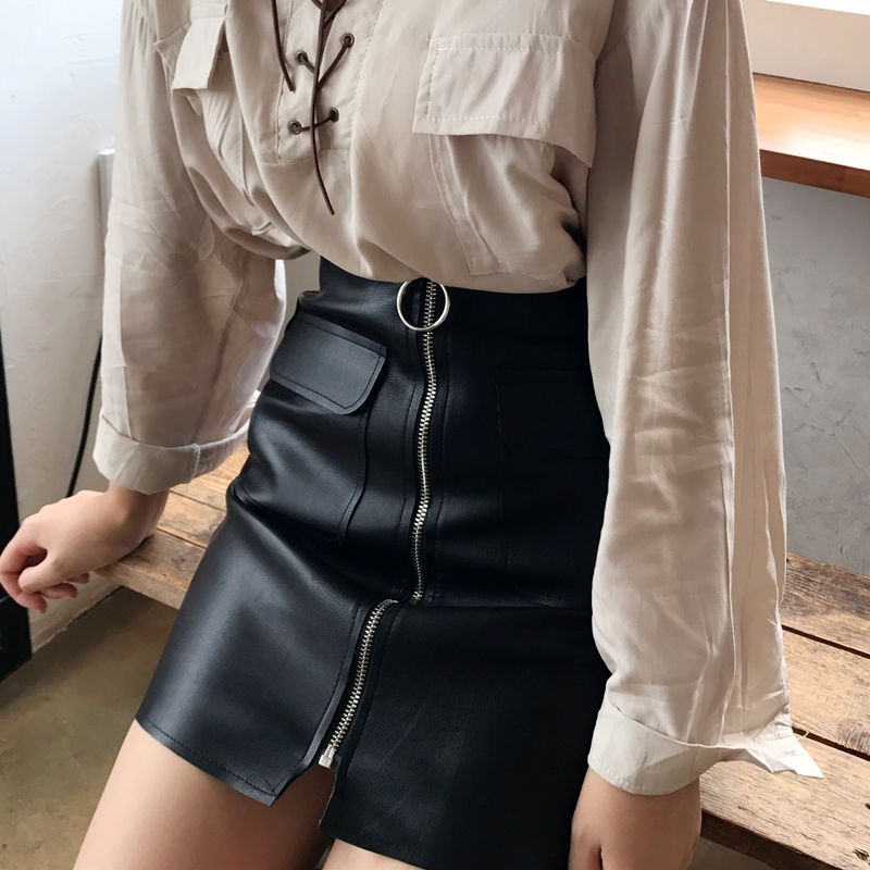 Chân váy da dáng ôm mini Emilyshop