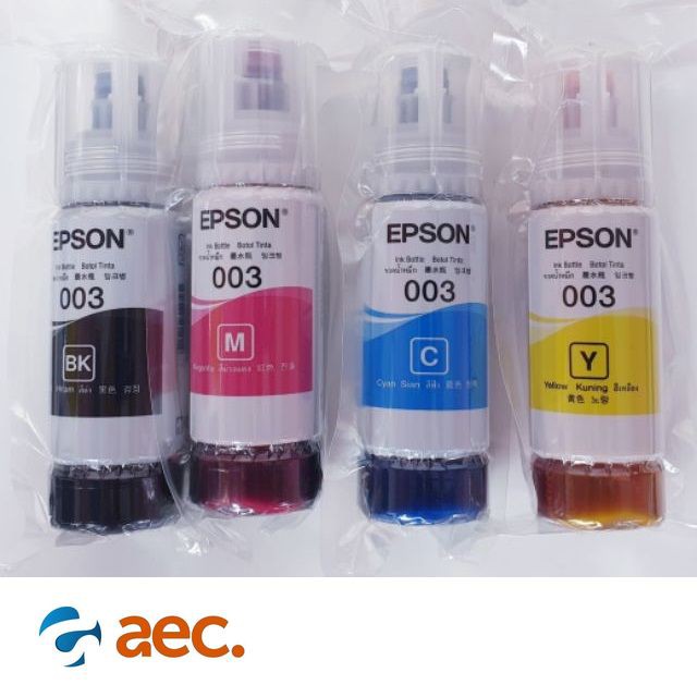 Bộ mực in chính hãng Epson 003 - gồm 4 màu BK/C/M/Y  dùng cho máy L1110/ L3110/ L3150/ L1210/ L3210 /L3250