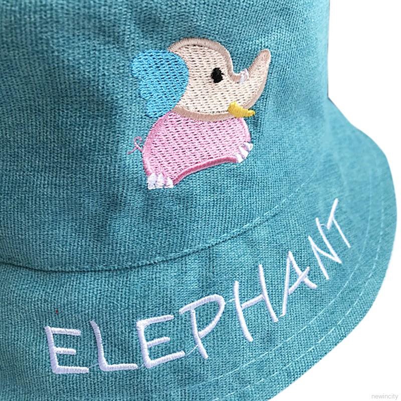 Nón tai bèo thêu hình dễ thương phong cách Hàn Quốc cho bé