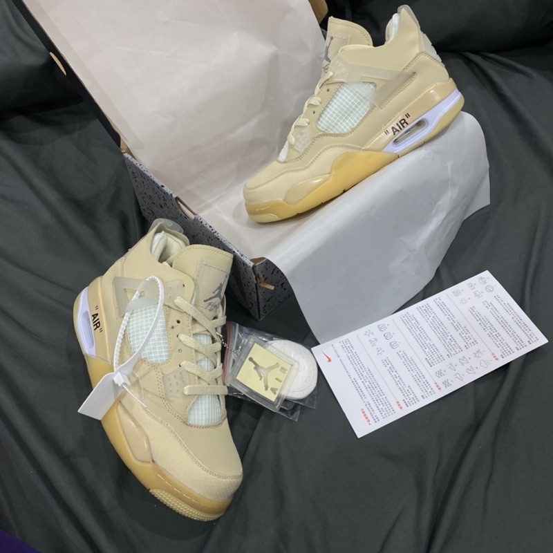 GIÀY JD4 OFF WHITE CREAM 1:1 SC [ FULL BOX + FREE SHIP ]