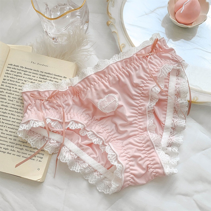 Quần Lót Ren Phối Nơ Phong Cách Lolita Thời Trang Mùa Hè Xinh Xắn Cho Nữ