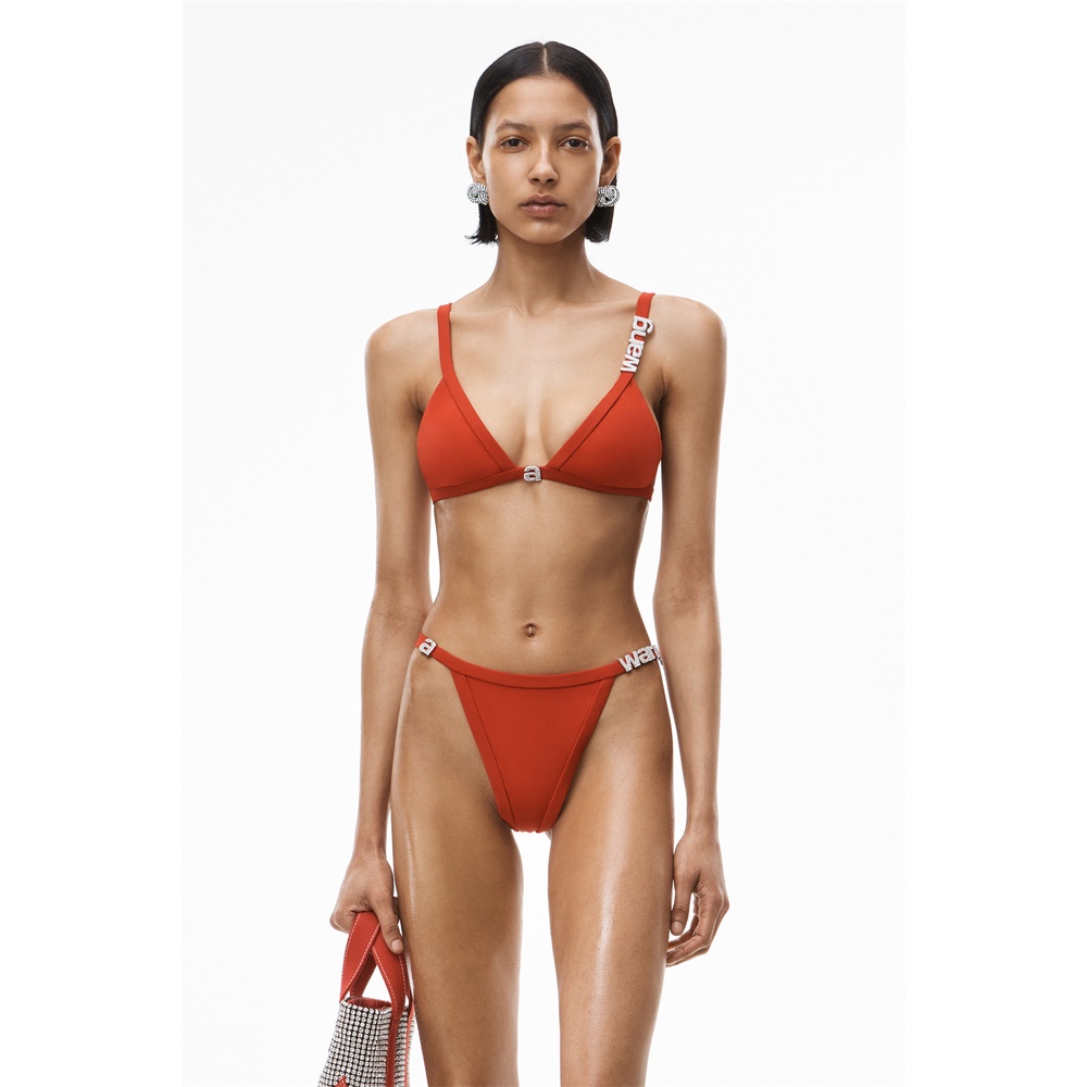 Áo bikini logo Pha Lê Màu Cam Mới + Dưới Không Hộp