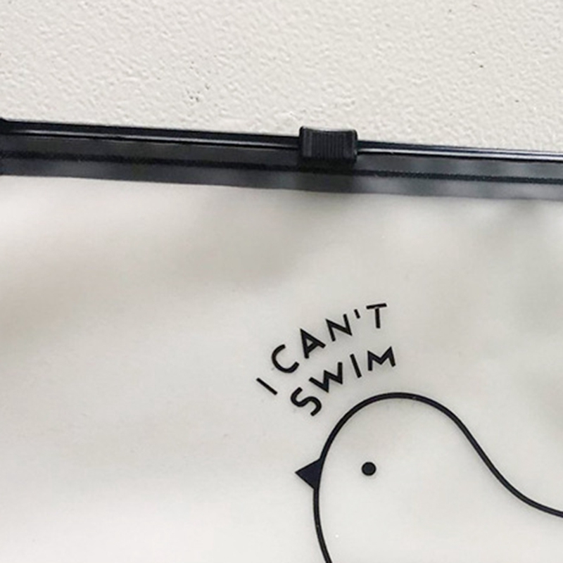 Set 5 túi trong suốt thiết kế hình gà con đựng vật dụng nhỏ gọn 21x14cm