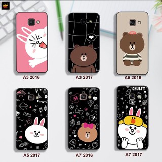 Ốp samsung galaxy a3-a5 a7-2016-2017 in hình gấu brown cute