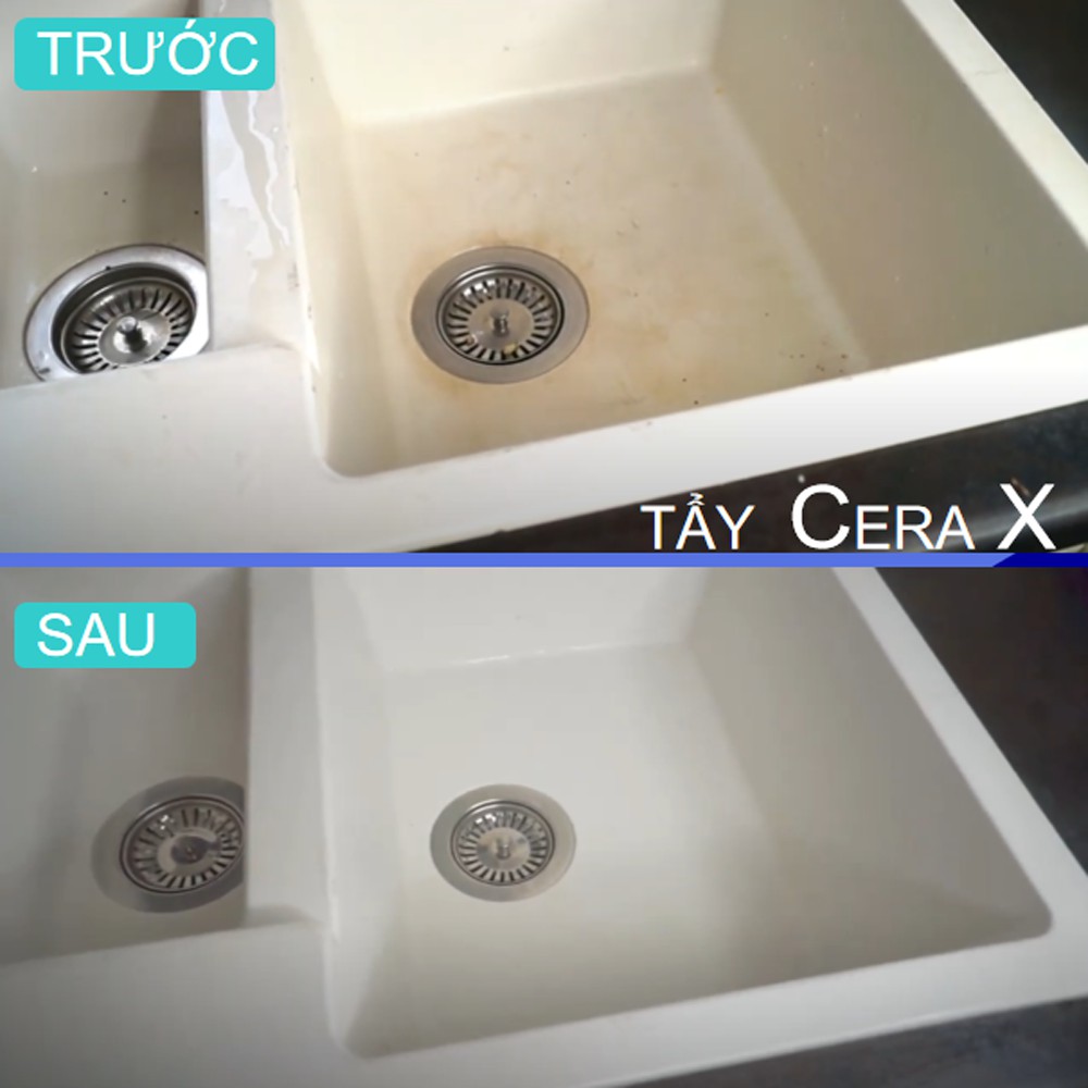 Dung dịch tẩy Sứ bồn cầu - Vòi sen Inox - Gạch men - Cera X 250ML
