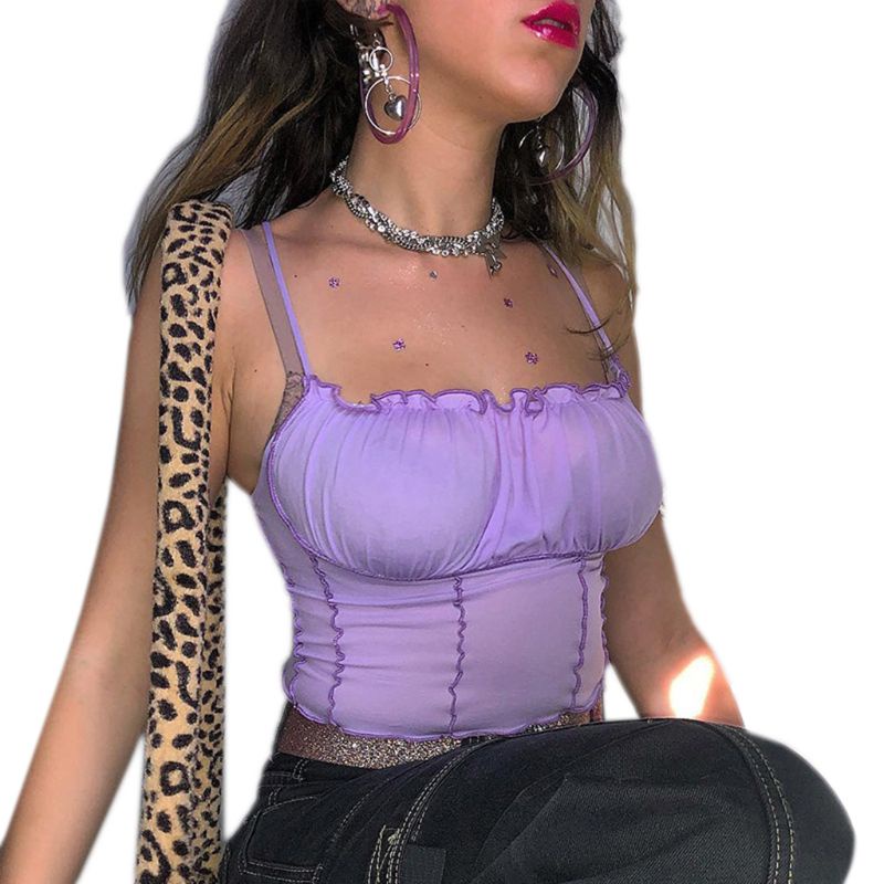 Áo Croptop Sát Nách Màu Sắc Ngọt Ngào Thời Trang Mùa Hè Cho Nữ