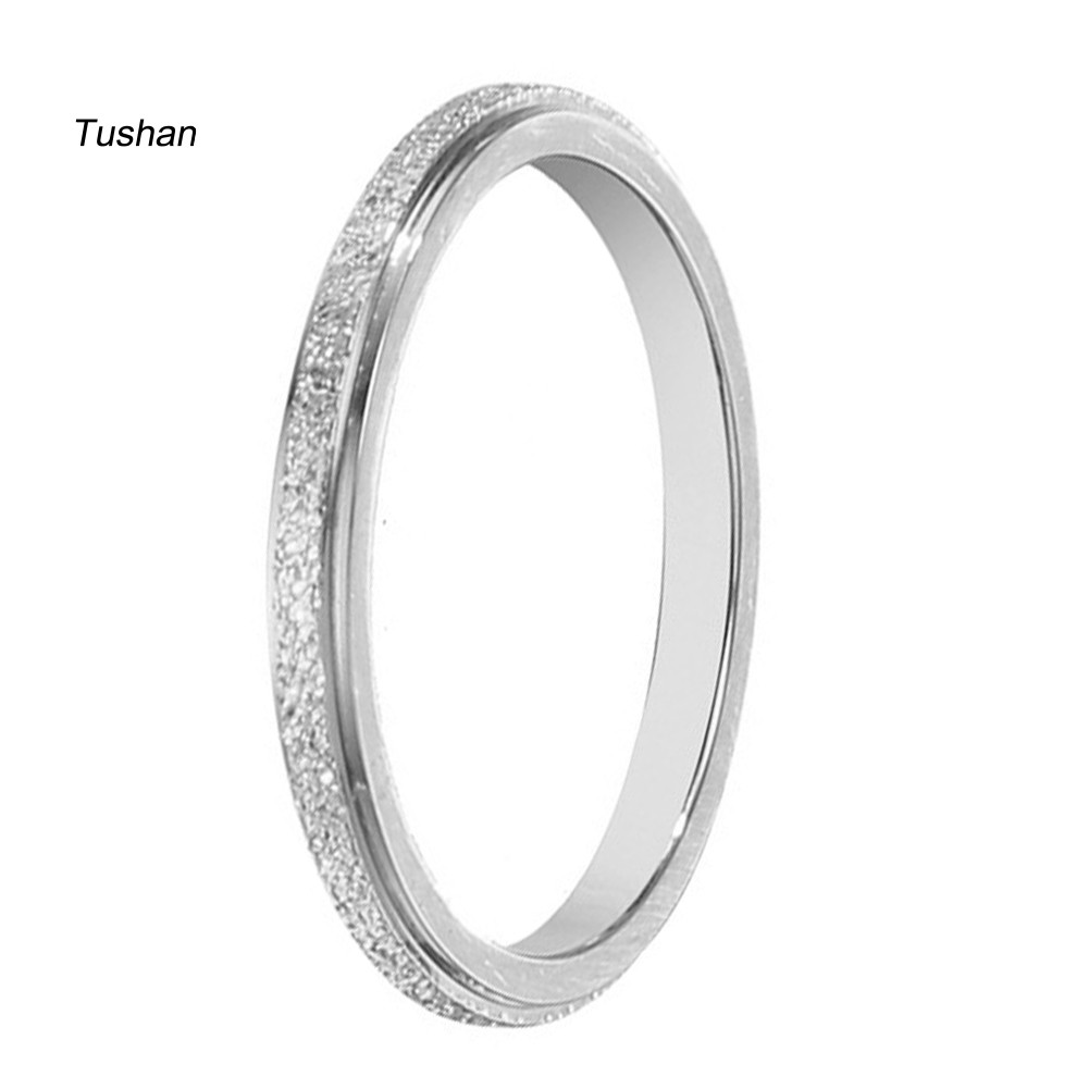 Nhẫn Thép Titan Màu Trơn Thời Trang Dành Cho Nam