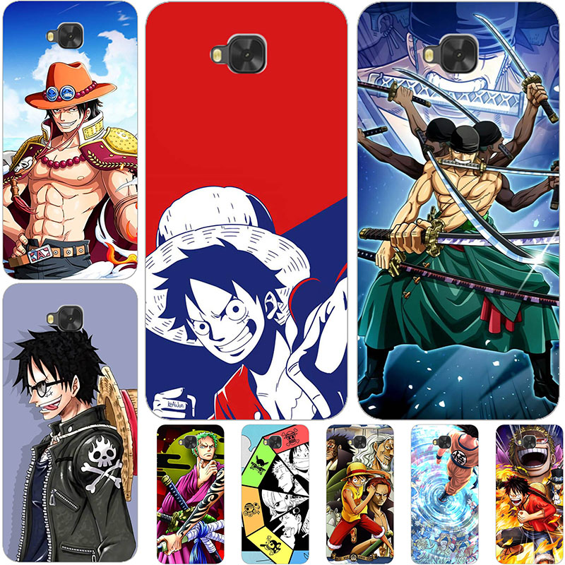Ốp mềm hoạt hình Luffy Roronoa Zoro One Piece cho ASUS X00LDA X00LDB Live Plus ZenFone 4 Selfie ZB553KL ZD553KL 5 5"