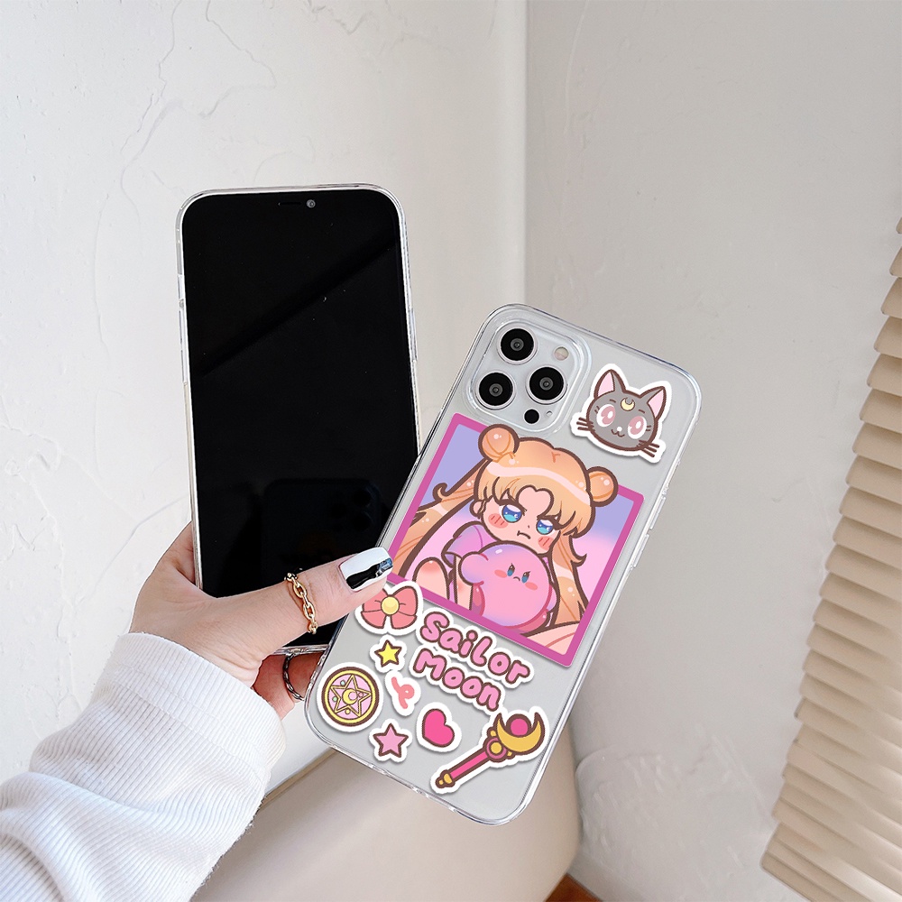 Sailor Moon Ốp Điện Thoại Hình Thủy Thủ Mặt Trăng Cho iPhone 11 12 13 pro max XS X XR XSMax 7 8 6 6s plus 5 4 SE 2020