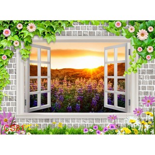 TRANH CỬA SỔ DÁN TƯỜNG ĐẸP - TRANH DÁN TƯỜNG CỬA SỔ 3D