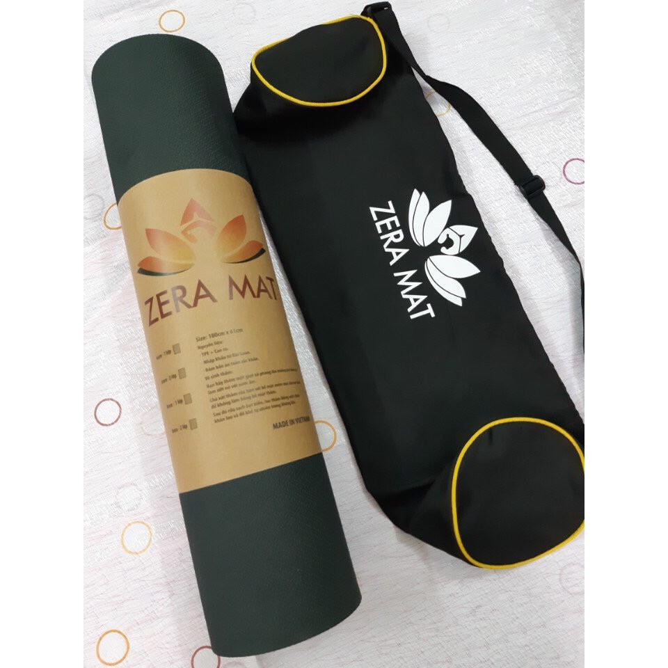 Thảm Yoga hiệu Zera mat 1 lớp 8mm + kèm túi đựng Zera Mat