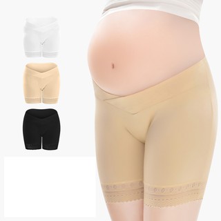 1 quần đùi bầu mặc trong váy cạp chéo chất cotton pha viền ren siêu đẹp