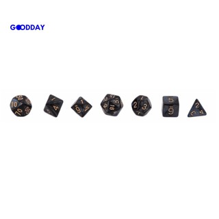 7Pcs KTV Polyhedral Numbers Dice Dragons Game Educational Toy