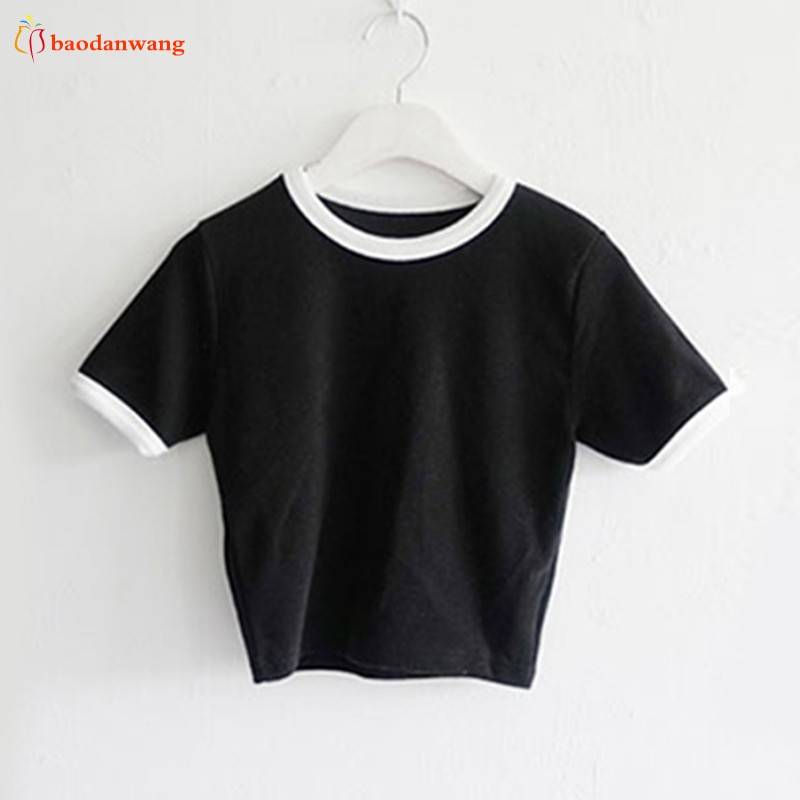 Áo croptop tay ngắn tôn dáng thời trang cho nữ