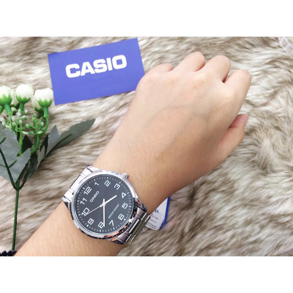 Đồng hồ Nam Casio MTP-V001D-1BUDF Dây đồng hồ kim loại Chính hãng Anh Khuê