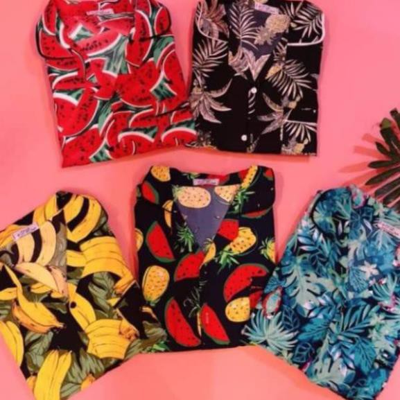 [ Khuyễn mãi ] BỘ PIZAMA HOA QUẢ ĐI BIỂN- Áo Đi Biển  - Quần áo hoa quả | BigBuy360 - bigbuy360.vn