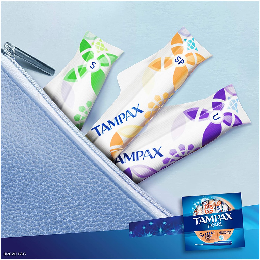 Băng vệ sinh dạng ống Tampon siêu thấm Tampax Pearl Super Plus hộp 50 miếng
