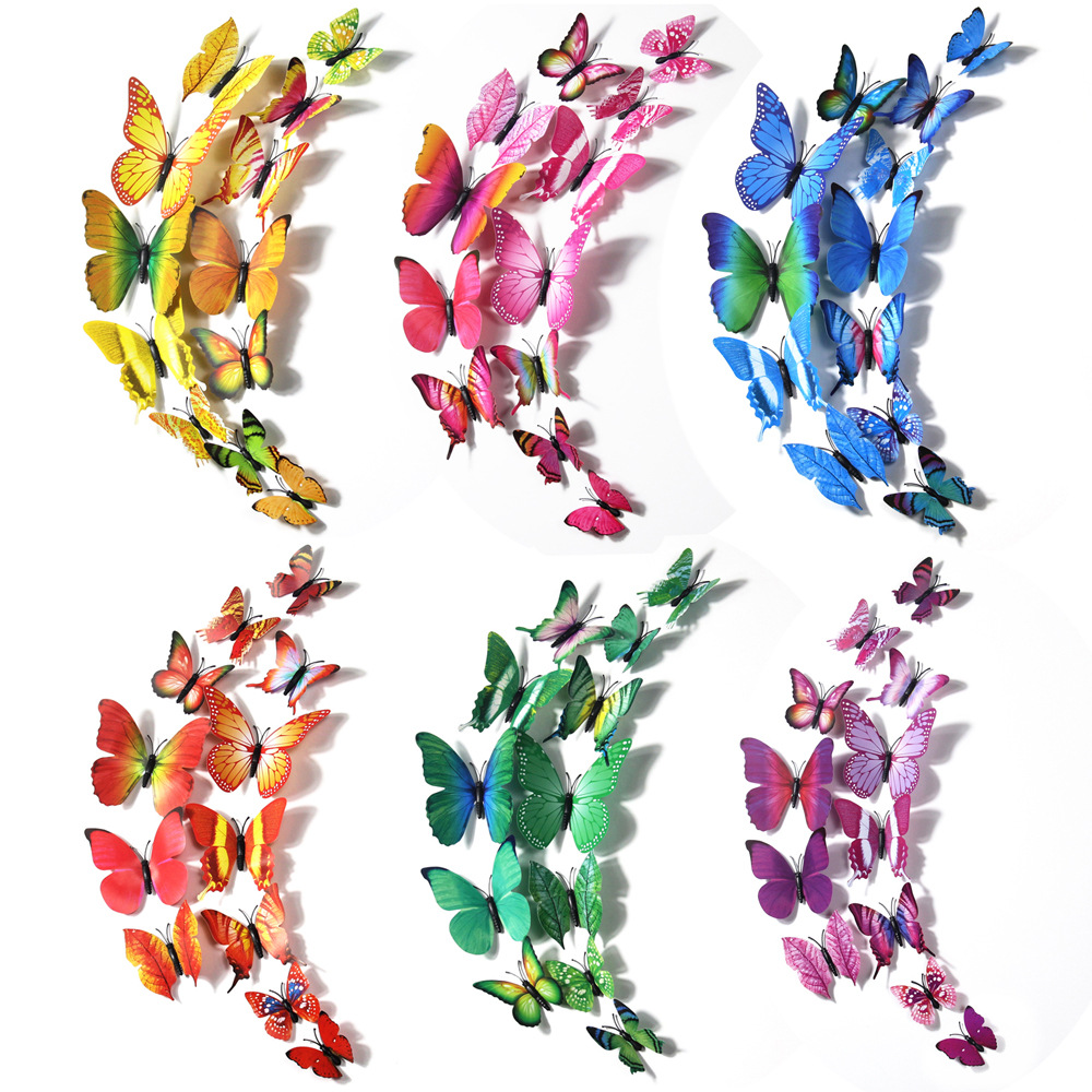 Bộ 12 Con Bướm 3d Dán Tường