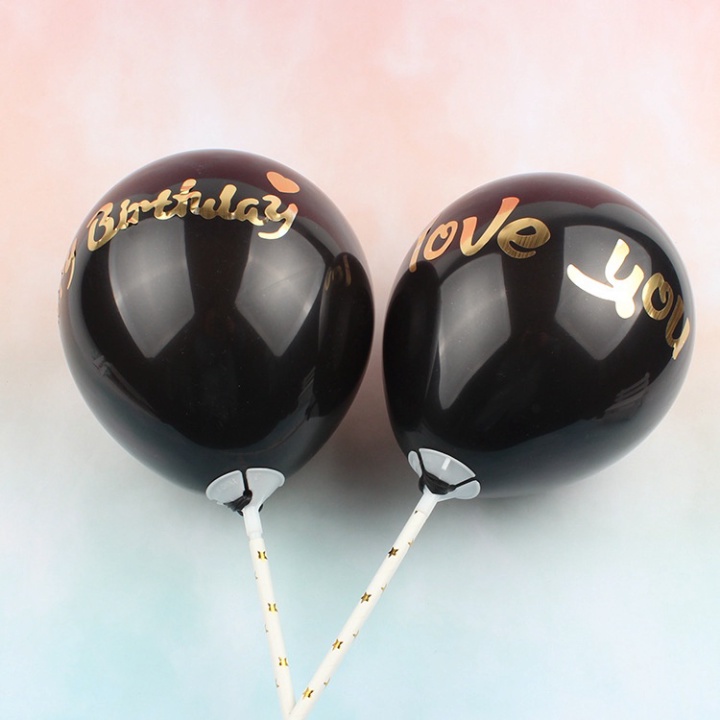 sinh nhật bánh kem trang trí  [FREESHIP] Que cắm bóng bay love và happy birthday