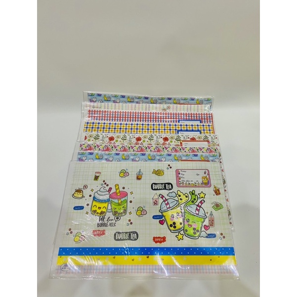COMBO 10 TỜ, 20 TỜ GIẤY LỤA HÌNH BAO TẬP ĐỦ LOẠI GẤU DÂU, DORAEMON, KITTY, HOA, TRÀ SỮA, CARO