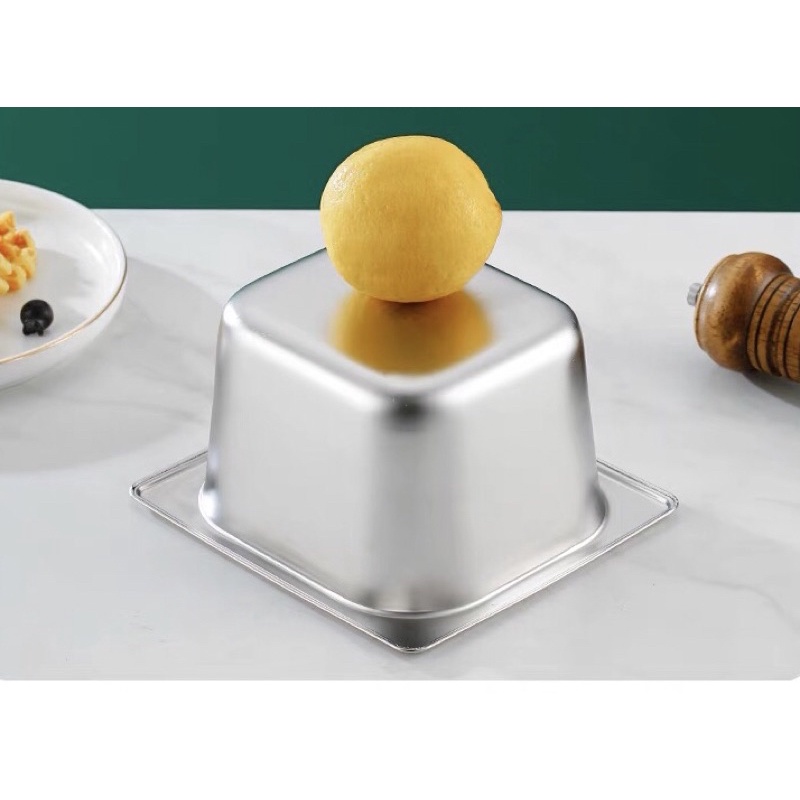 Khay inox 304 đựng thực phẩm, khay 1/6 sâu 10, khay đựng topping , khay đựng thạch, khay đựng trà sữa