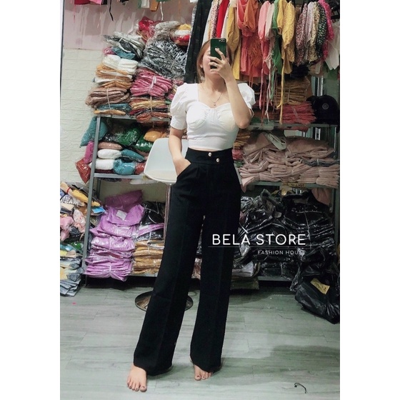 Quần Ống rộng 2 nút-Quần suông tây có size đại